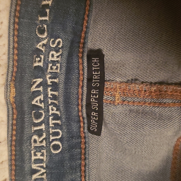 American Eagle Midi AEO Denim Cafe Shorts - Picture 7 of 12